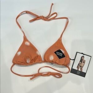 Insight coral Shibori bikini swim top size 2 NWT